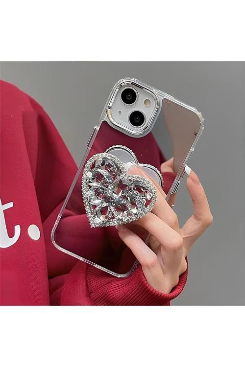 Aynalı Taşlı Popsocketli Kılıf Iphone 11 Pro