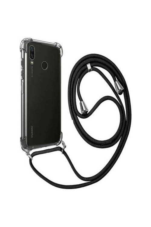 Huawei P Smart 2019 Askılı Ipli Şeffaf Tank Kılıf
