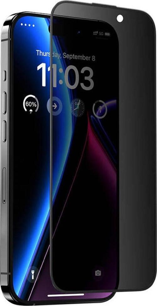 iPhone 14 Pro Uyumlu V Pro Ultra Shield Privacy 0.3 mm Ekran Koruyucu Kolay Uygulama Aparatlı