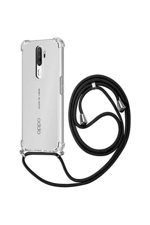 Oppo A5 2020 Askılı Ipli Şeffaf Tank Kılıf