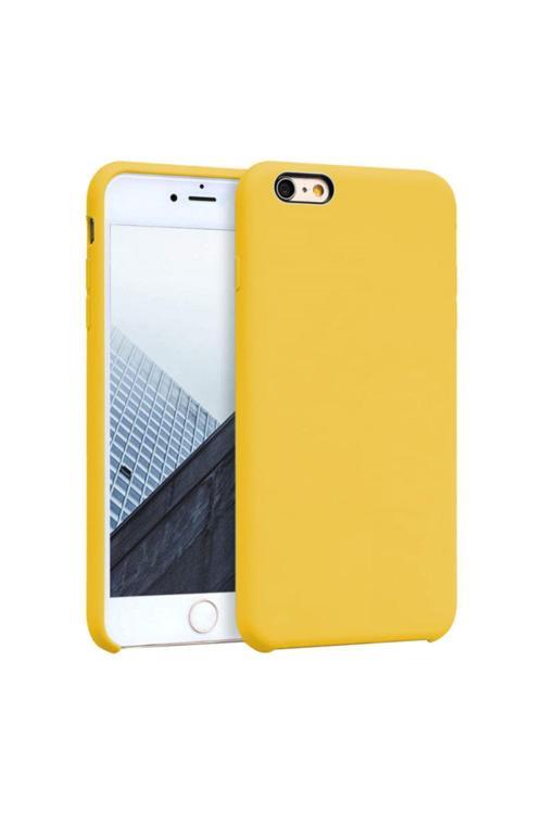 Apple Iphone 6S Ince Mat Silikon Kılıf Sarı