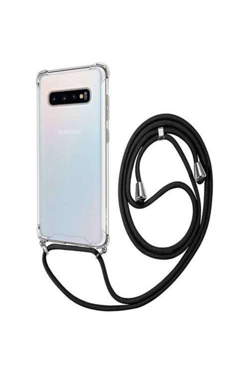 Samsung Galaxy S10 Plus Askılı Ipli Şeffaf Tank Kılıf