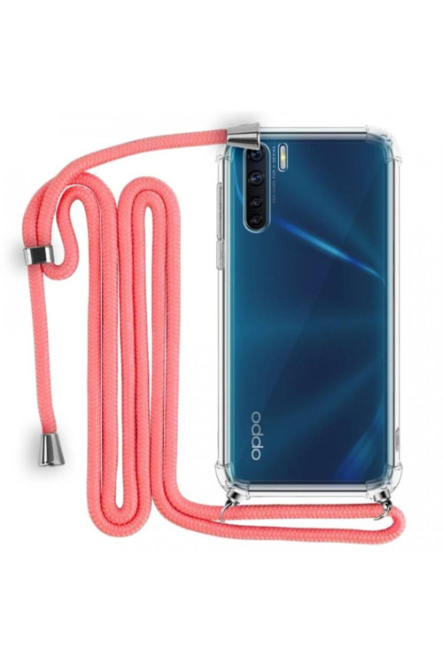 Boyun Askılı Şeffaf Tank Kılıf Oppo Reno 3 Uyumlu