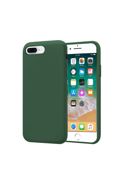 Apple Iphone 7 Plus Ince Mat Silikon Kılıf Haki