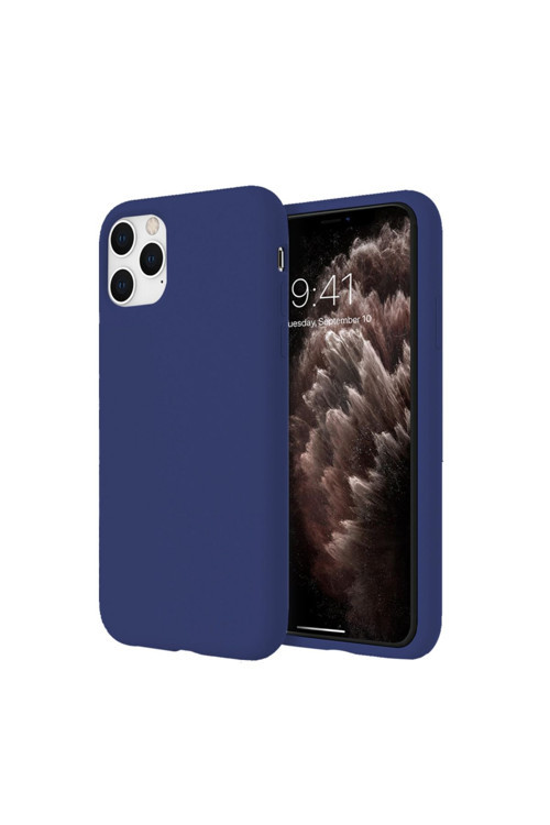 Apple Iphone 11 Pro Ince Mat Silikon Kılıf Lacivert