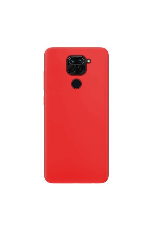 Xiaomi Redmi Note 9 Ince Mat Silikon Kılıf Kırmızı