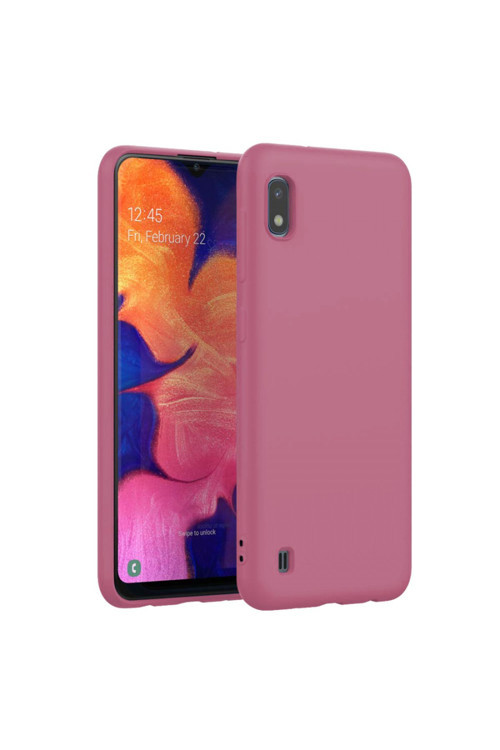 Samsung Galaxy M10 Ince Mat Silikon Kılıf Pembe