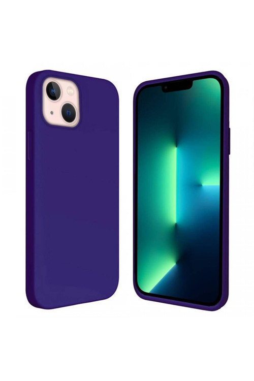 Apple İphone 15 6.1'' İçi Kadife Silikon Kılıf Lacivert