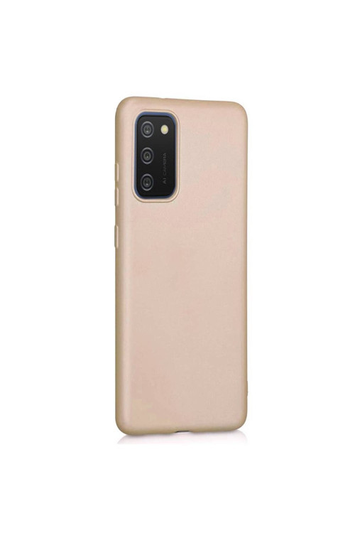 Samsung Galaxy A02S Premium Silikon Kılıf Gold