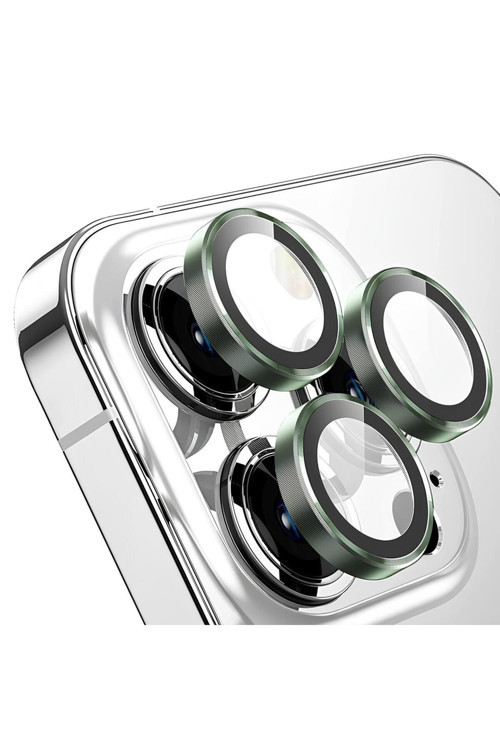 Apple Iphone 13 Pro Max Gerçek Cam Safir Lens Koruma Yeşil