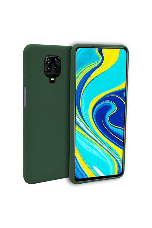 Xiaomi Redmi Note 9 Pro Ince Mat Silikon Kılıf Haki