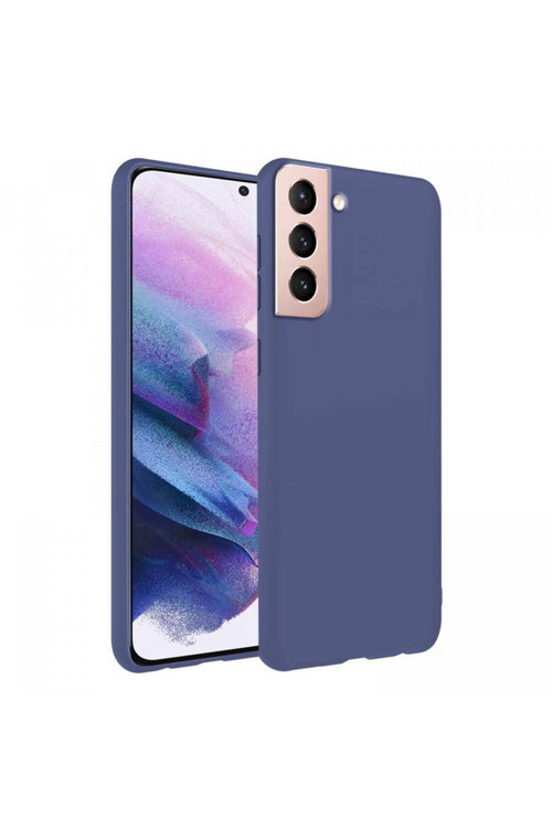 Samsung Galaxy S21 Plus Ince Mat Silikon Kılıf Lacivert