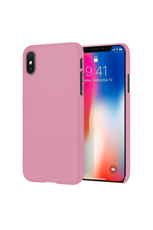 Apple Iphone Xs Max Ince Mat Silikon Kılıf Pembe
