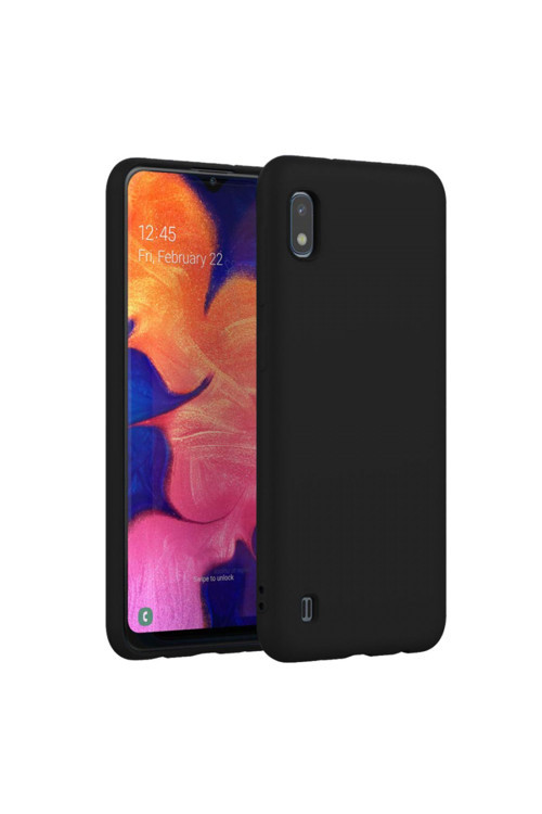 Samsung Galaxy M10 Ince Mat Silikon Kılıf Siyah