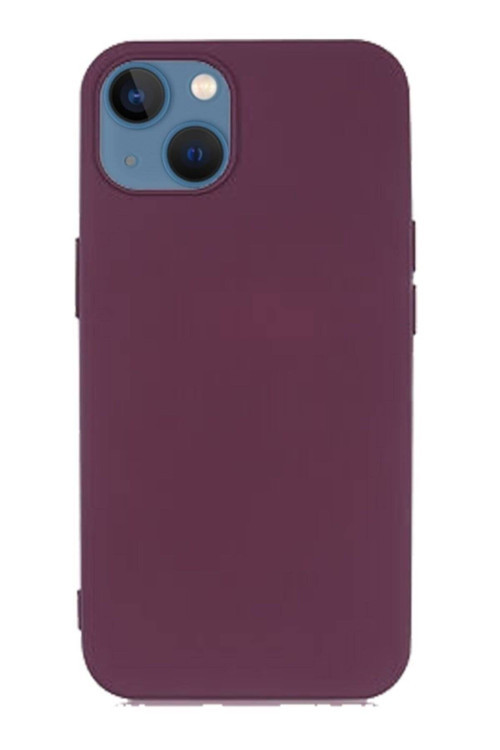 Apple İphone 15 6.1'' İnce Mat Silikon Kılıf Mor
