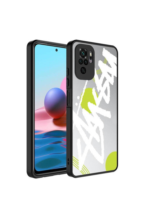 Xiaomi Redmi Note 10S Aynalı Desenli Kapak Yazı
