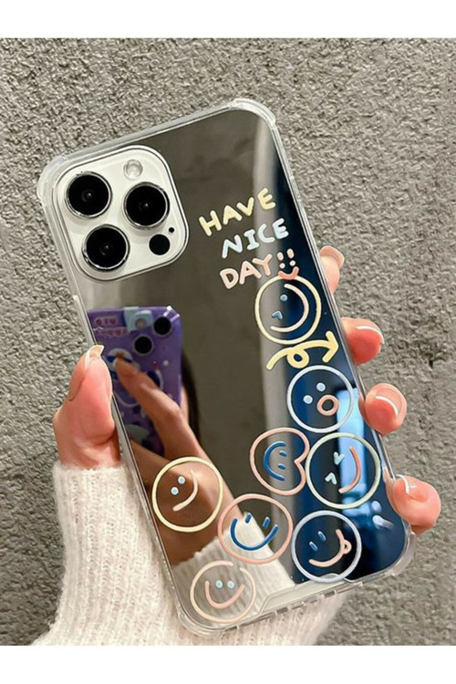 Aynalı Nice Day Kapak İphone 12
