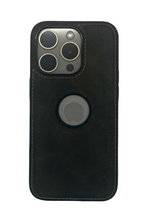 Hole Leather Case Füme Iphone 15