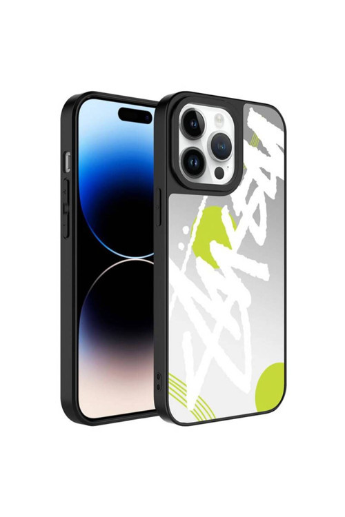 Apple Iphone 12 Pro Max Aynalı Desenli Kapak Yazı