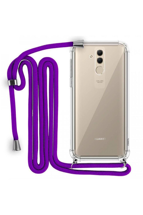 Boyun Askılı Şeffaf Tank Kılıf Huawei Mate 20 Lite