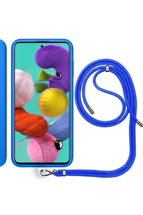 Samsung Galaxy A51 (A515F) Ip Askılı Silikon Kılıf Mavi