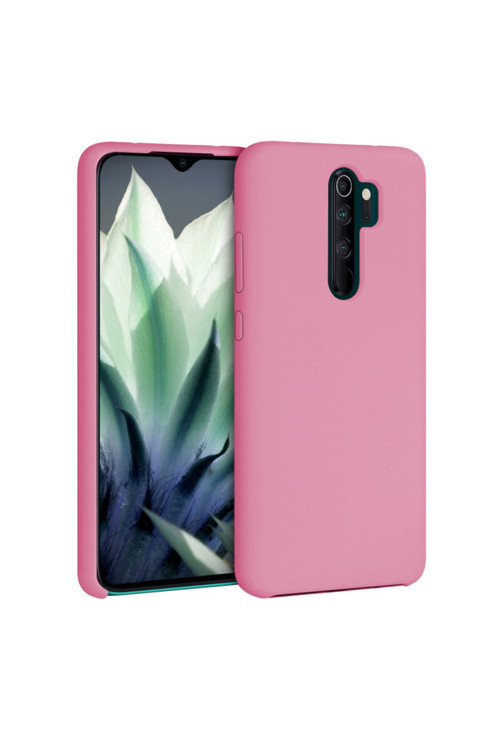Xiaomi Redmi Note 8 Pro Ince Mat Silikon Kılıf Pembe