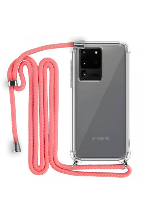 Boyun Askılı Şeffaf Tank Kılıf Samsung Galaxy S20 Ultra