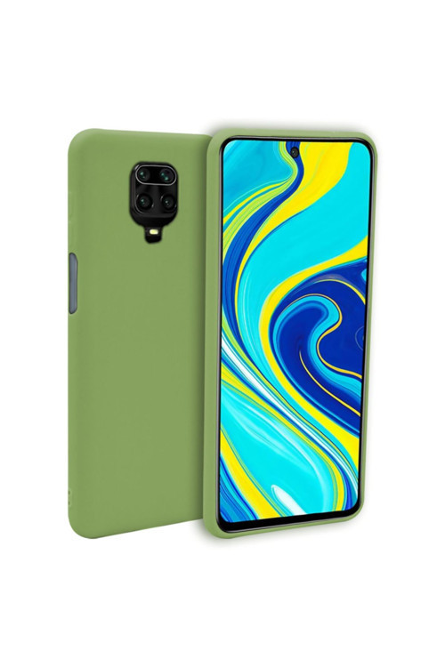 Xiaomi Redmi Note 9 Pro Ince Mat Silikon Kılıf Yeşil
