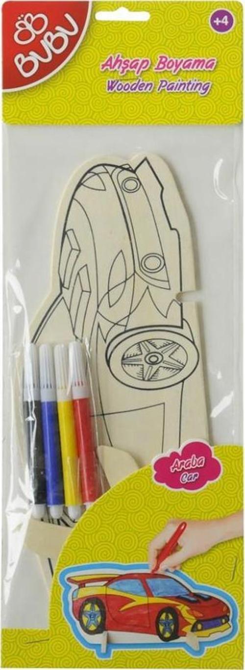Bubu-Ab0041 Ahşap Araba Boyama