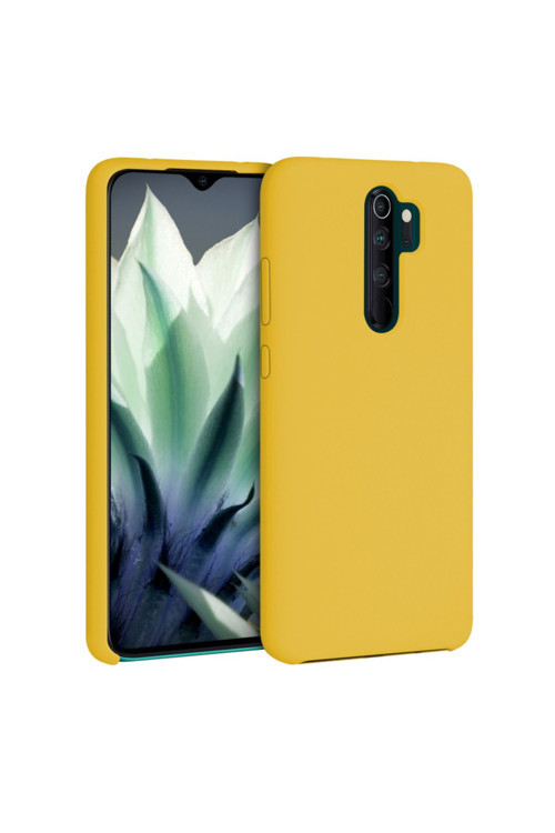 Xiaomi Redmi Note 8 Pro Ince Mat Silikon Kılıf Sarı