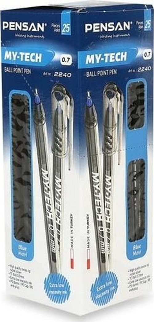 My-Tech Tükenmez Kalem 1,0 Mm Mavi 25 Li (1 Paket 25 Adet)