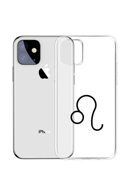 Samsung Galaxy A54 Aslan Burcu Uv Baskılı Şeffaf Silikon Kılıf
