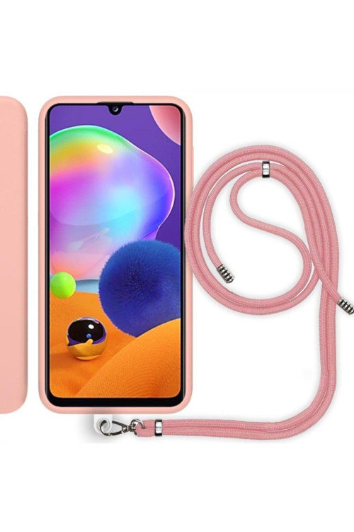 Samsung Galaxy A32 (A325F) Ip Askılı Silikon Kılıf Pembe