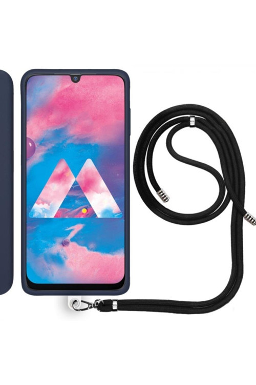 Samsung Galaxy M30 (M305F) Ip Askılı Silikon Kılıf Lacivert