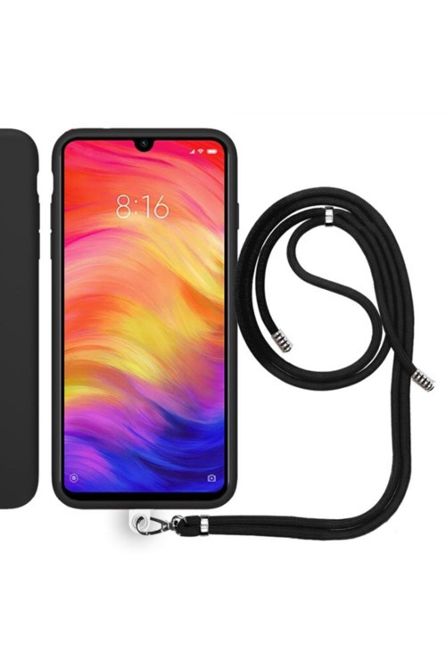 Xiaomi Redmi Note 7 Pro Ip Askılı Silikon Kılıf Siyah