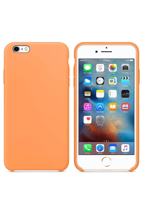 Apple Iphone 6 Altı Açık Liquit Lansman Silikon Kehribar Turuncusu