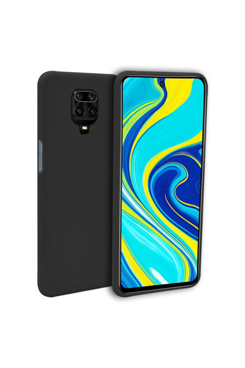 Xiaomi Redmi Note 9 Pro Max Ince Mat Silikon Kılıf Siyah