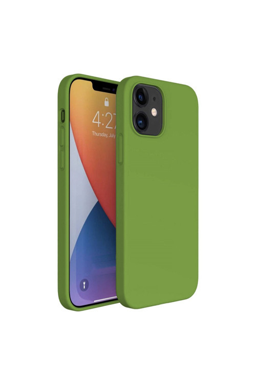 Apple İphone 15 6.1'' İnce Mat Silikon Kılıf Yeşil