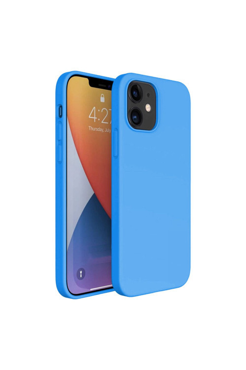 Apple İphone 15 6.1'' İnce Mat Silikon Kılıf Mavi