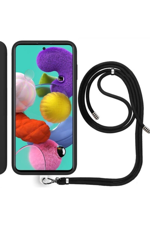Samsung Galaxy A51 (A515F) Ip Askılı Silikon Kılıf Siyah