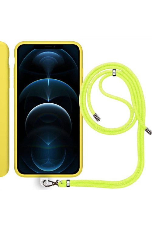 Apple Iphone 14 Plus 6.7'' Ip Askılı Silikon Kılıf Sarı