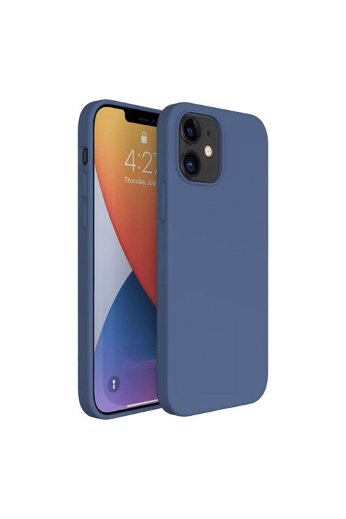 Apple İphone 15 6.1'' İnce Mat Silikon Kılıf Lacivert