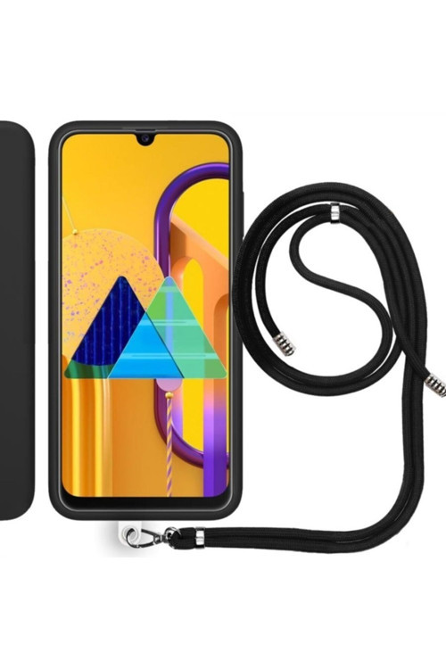 Samsung Galaxy M30S (M307F) Ip Askılı Silikon Kılıf Siyah