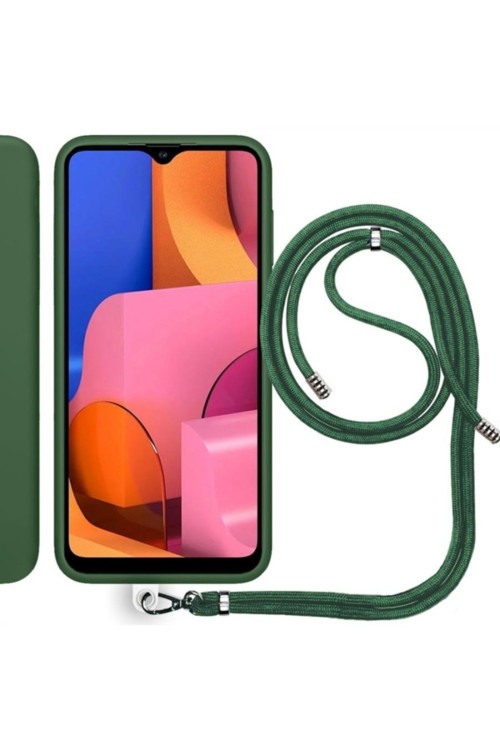 Samsung Galaxy A20S (A207F) Ip Askılı Silikon Kılıf Haki