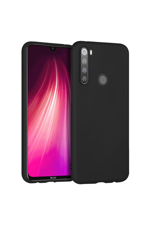 Xiaomi Redmi Note 8 Ince Mat Silikon Kılıf Siyah