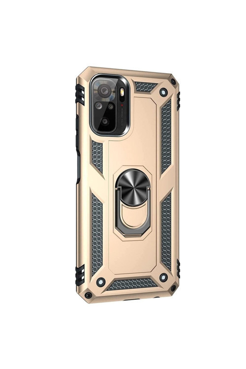 Xiaomi Redmi Note 10S Yüzüklü Tank Kılıf Gold