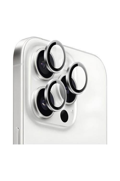 Apple İphone 16 Pro Max - Pro Metal Çerçeveli Kamera Koruma Lensi