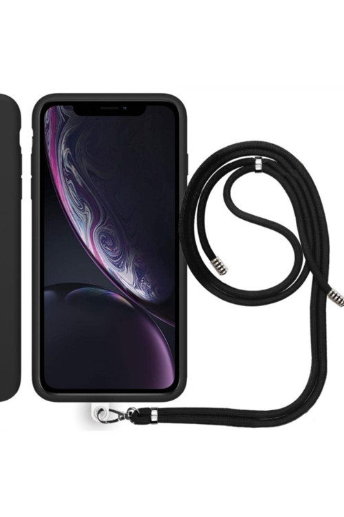 Apple Iphone Xr Ip Askılı Silikon Kılıf Siyah