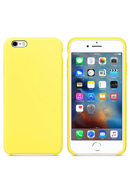 Apple Iphone 6 Altı Açık Liquit Lansman Silikon Limon Sarısı