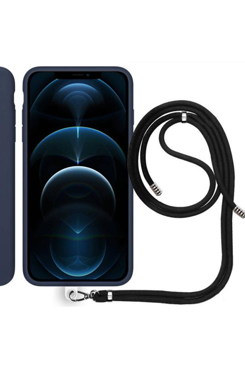 Apple Iphone 14 Plus 6.7'' Ip Askılı Silikon Kılıf Lacivert